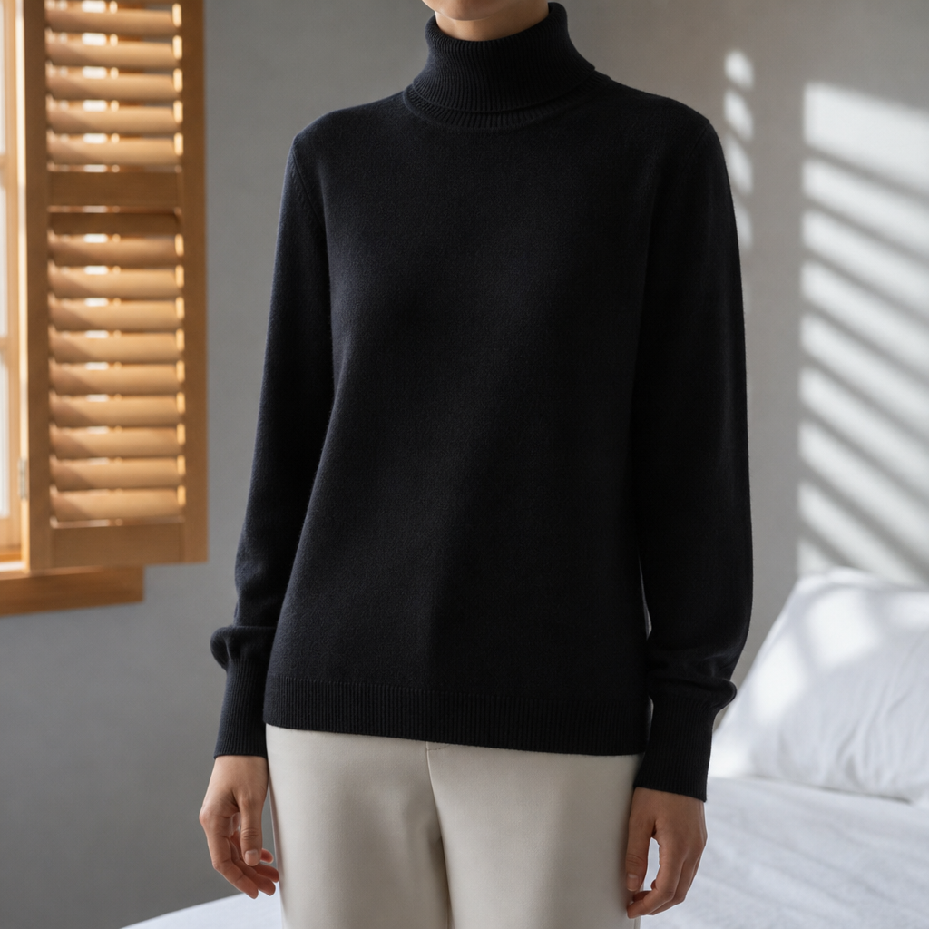Guimaraes Cashmere Turtleneck Sweater in Black