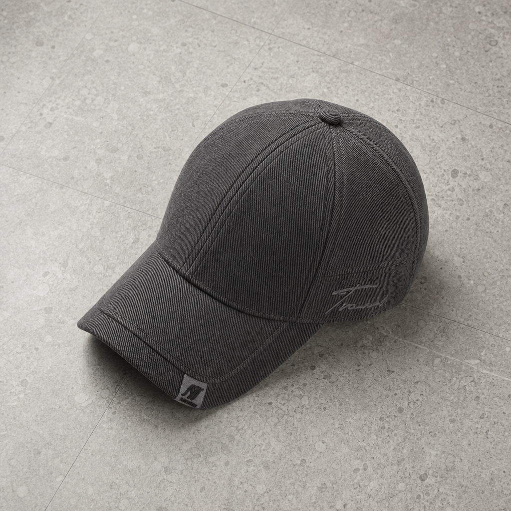 Ragusa Structured Twill Baseball Cap in Dark Grey