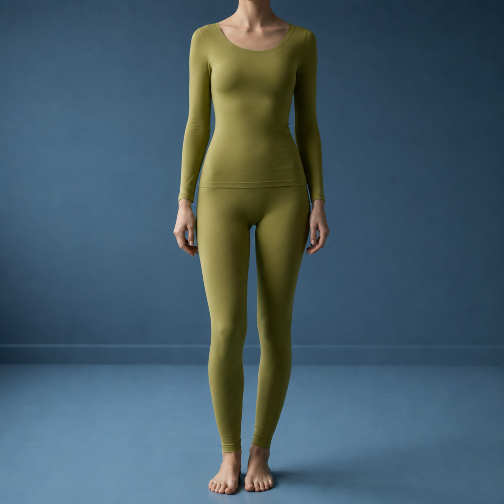 Larnaca Seamless Thermal Set in Green