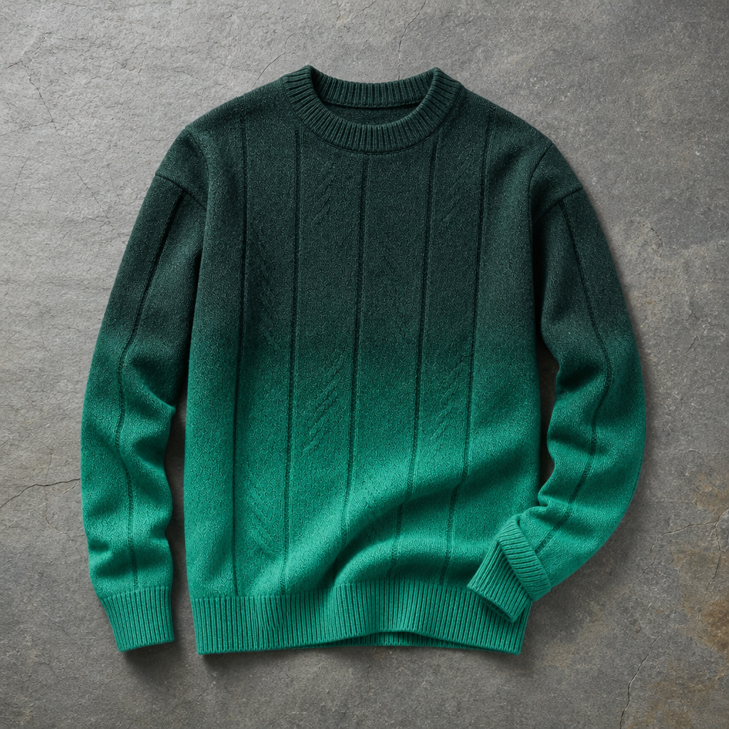 Roussillon Gradient Ombre Sweater in Green