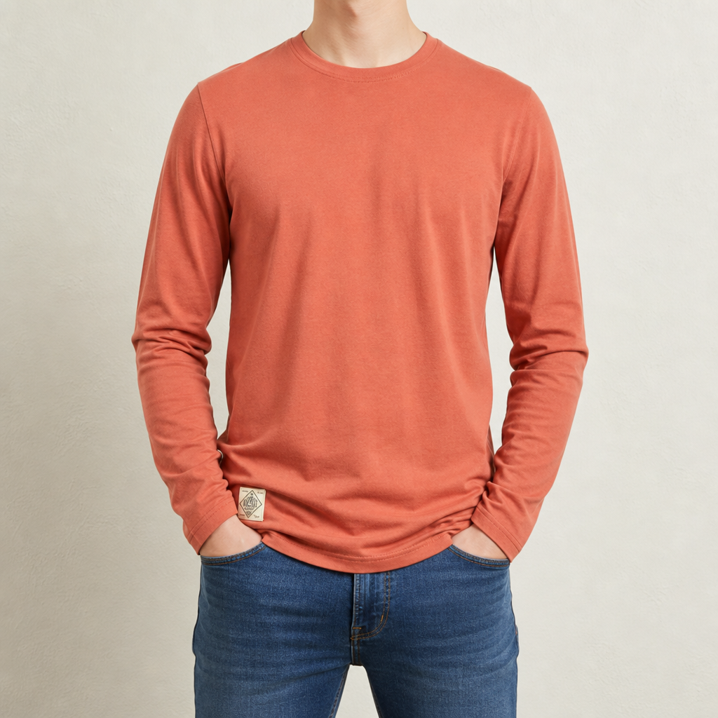 Whitworth Long Sleeve Shirt in Orange