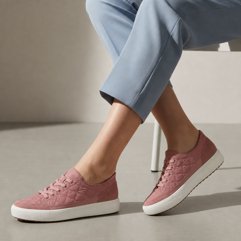 Uzes Quilted Orthopedic Sneakers in Pink