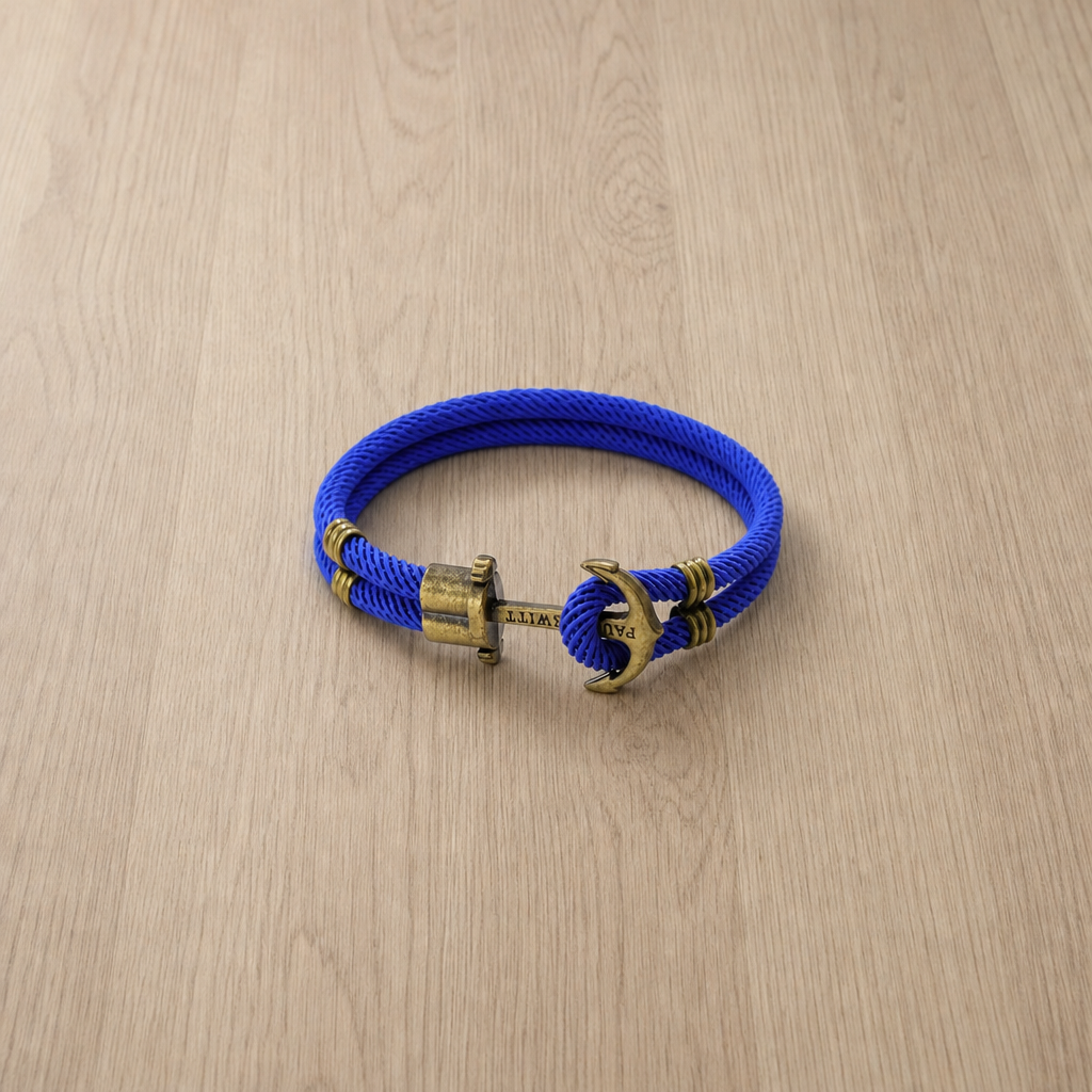 Taormina Anchor Rope Bracelet in Royal Blue