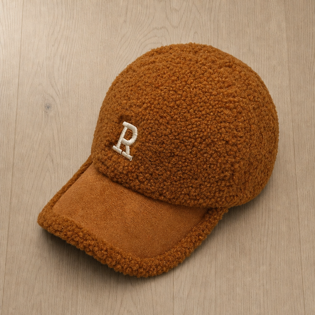 Siena Sherpa Fleece Cap in Rust Brown