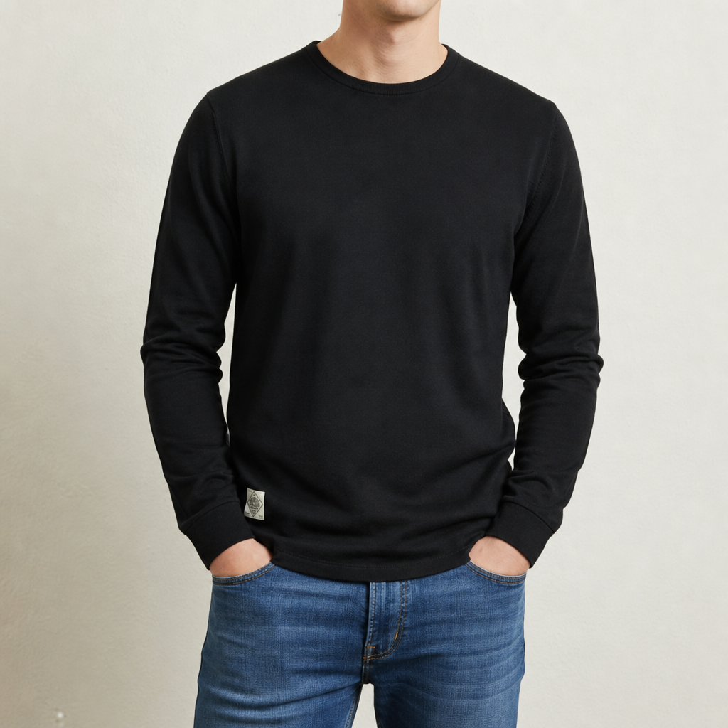 Whitworth Long Sleeve Shirt in Black