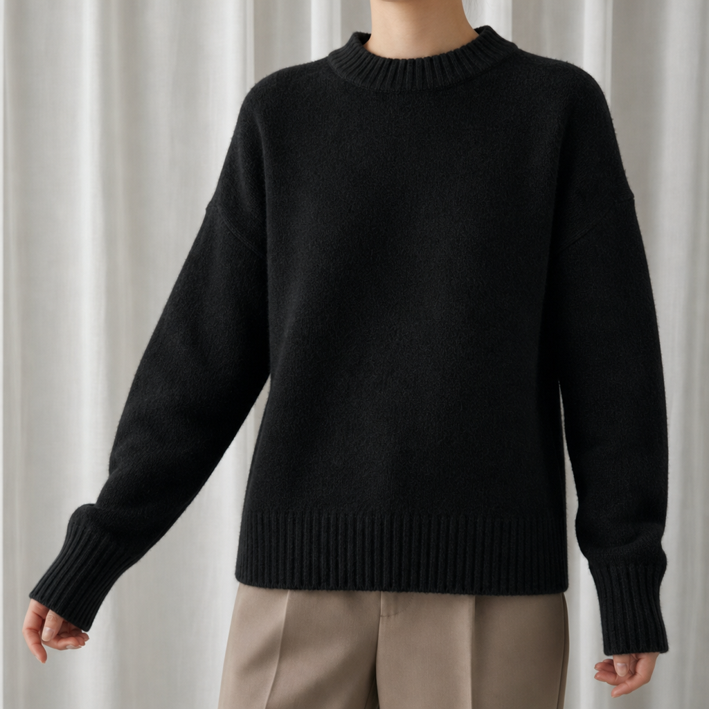 Biot Soft Mock Neck Sweater in Black