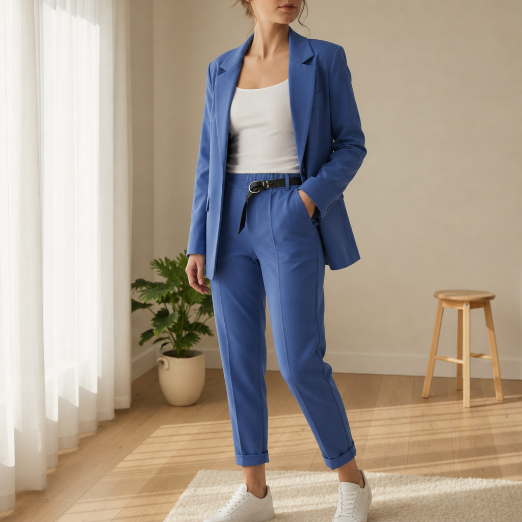 Rapallo Blazer Jogger Co-ord Set in Blue