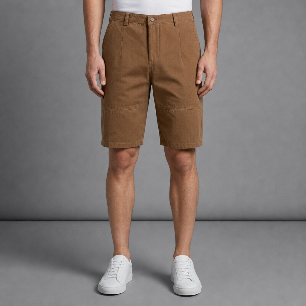 Denia Cotton Chino Shorts in Chestnut