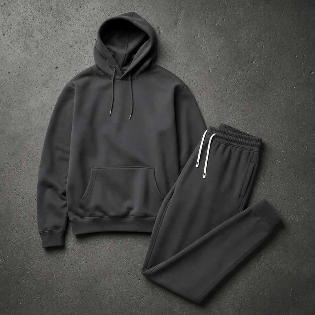 Lavello Tracksuit Set in Dark Gray