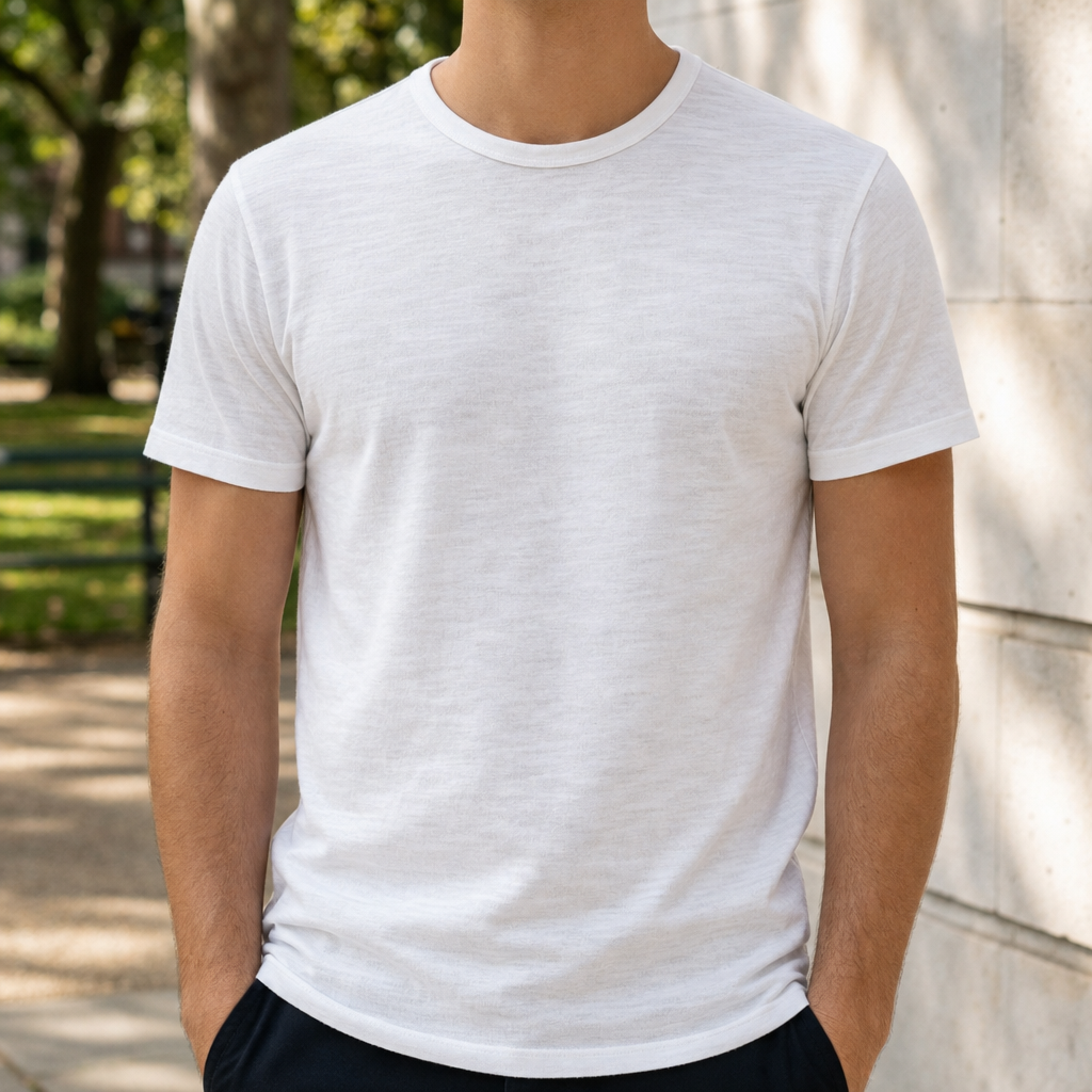 Antiparos Vintage Cotton T-Shirt in White