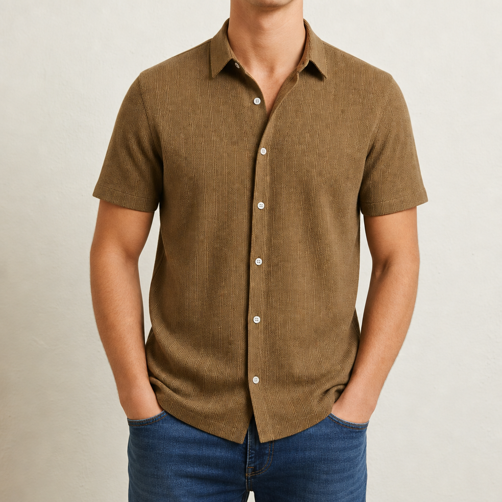Kofino Short Sleeve Shirt in Brown