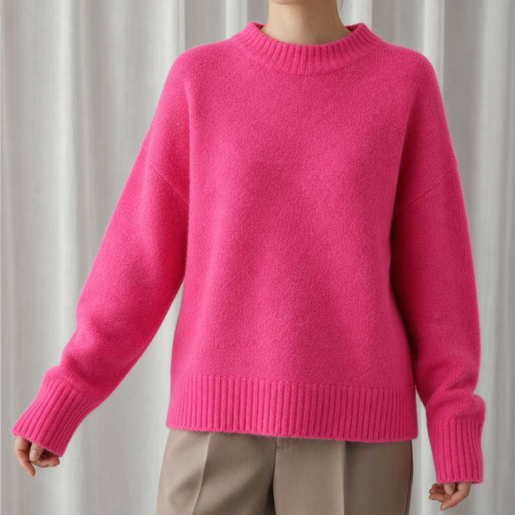 Biot Soft Mock Neck Sweater in Pink