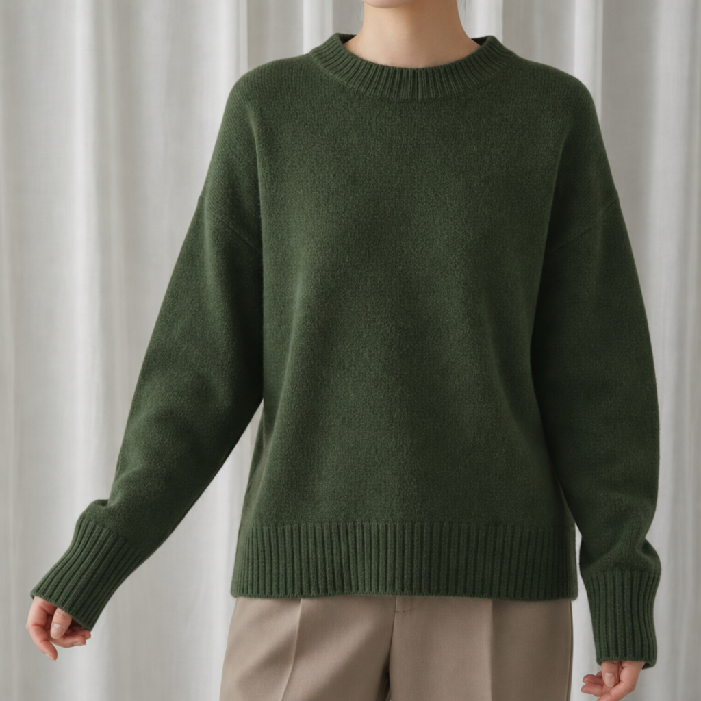 Biot Soft Mock Neck Sweater in Green