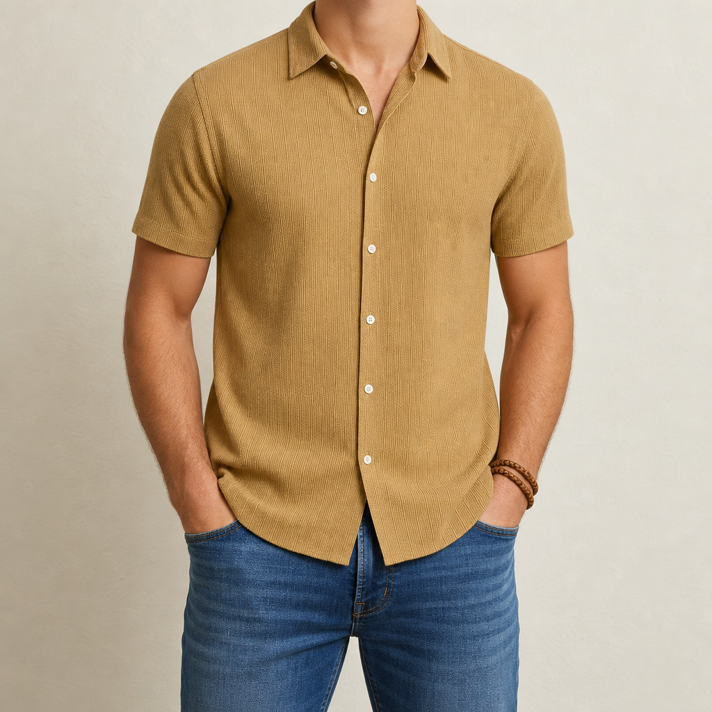 Kofino Short Sleeve Shirt in Khaki