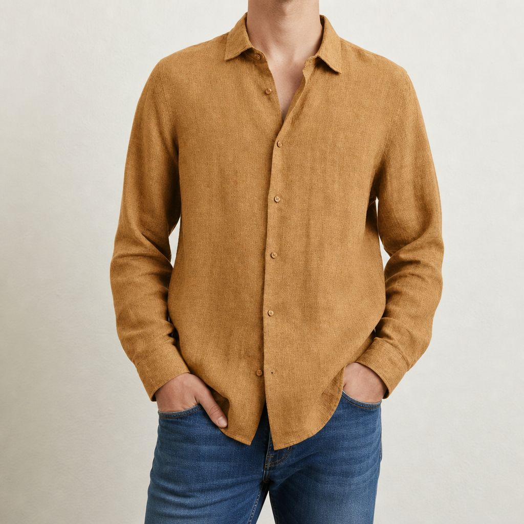Napoli Long Sleeve Shirt in Yellow