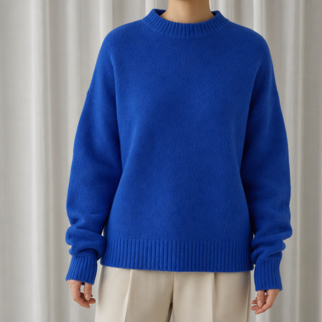 Biot Soft Mock Neck Sweater in Blue
