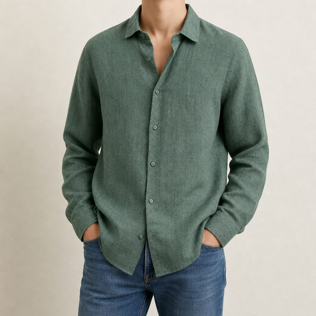 Napoli Long Sleeve Shirt in Green